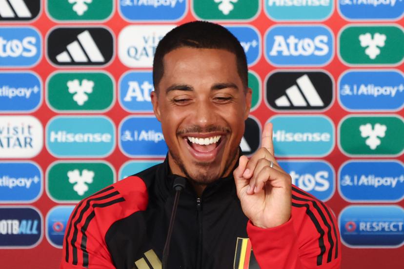Belgium's Youri Tielemans pictured during a press conference of the Belgian national soccer team Red Devils in Vaduz, Liechtenstein on Wednesday 03 September 2025. The team is preparing for a World Cup qualifier against Liechtenstein tomorrow. BELGA PHOTO BRUNO FAHY