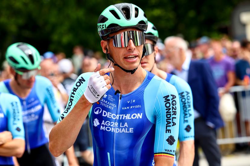 Belgian Oliver Naesen of Decathlon AG2R La Mondiale Team pictured ahead of the first stage, Lille Metropole to Lille Metropole (185 km), of the 2025 Tour de France cycling race, in Lille, France, on Saturday 05 July 2025. The 112th edition of the Tour de France starts on Saturday 5 July in Lille, France, and will finish in Paris, France on the 27th of July. BELGA PHOTO DAVID PINTENS