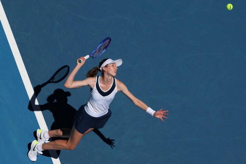 Spain's Cristina Bucsa serves to Ukraine's Elina Svitolina during their women's singles match on day one of the Australian Open tennis tournament in Melbourne on January 18, 2026.  Martin KEEP / AFP