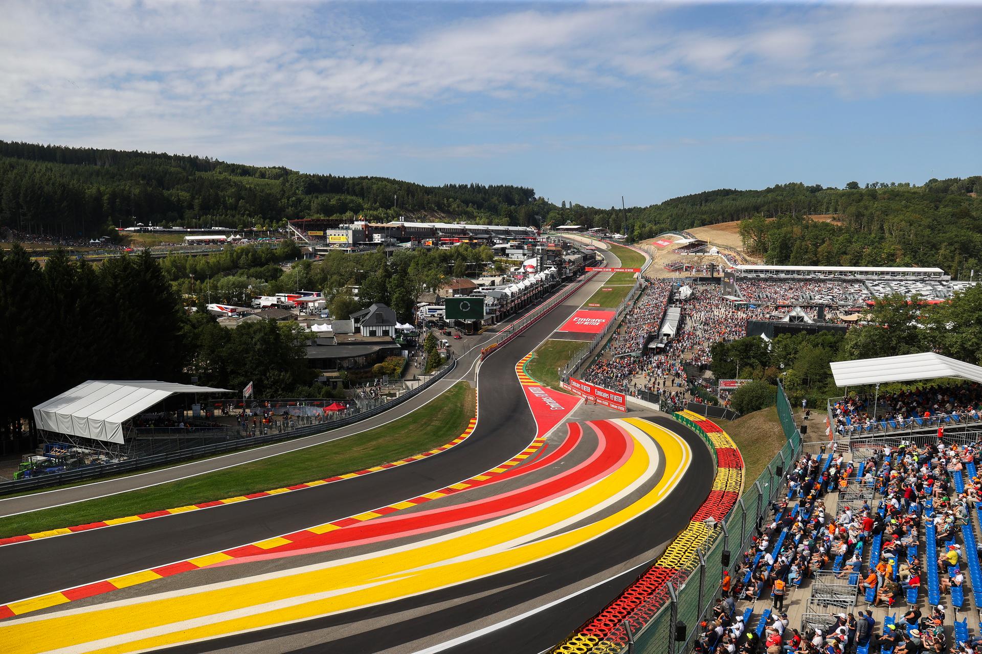 Illustration picture shows the Eau Rouge / Raidillon part of the circuit before the F1 Grand Prix of Belgium auto race, in Spa-Francorchamps, Sunday 28 August 2022. The Spa-Francorchamps Formula One Grand Prix takes place this weekend, from August 26th to August 28th. BELGA PHOTO VIRGINIE LEFOUR