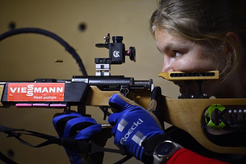 Athlete Maya Cloetens pictured in action during the annual training camp of Team Belgium (19-25/05), in Rio Maior, Portugal, Thursday 22 May 2025. BELGA PHOTO ERIC LALMAND