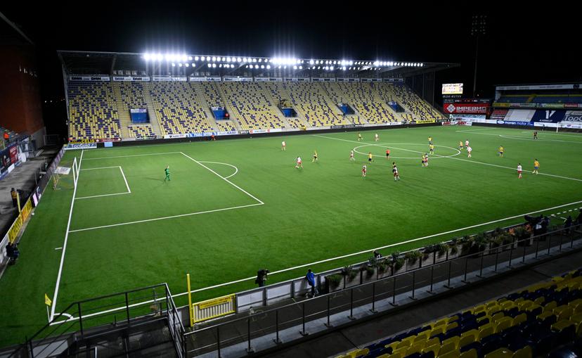 Illustration picture shows Stayen stadium during a soccer match between Sint-Truidense VV and Standard de Liege, Sunday 25 October 2020 in Sint-Truiden, on day 10 of the 'Jupiler Pro League' first division of the Belgian championship. BELGA PHOTO YORICK JANSENS