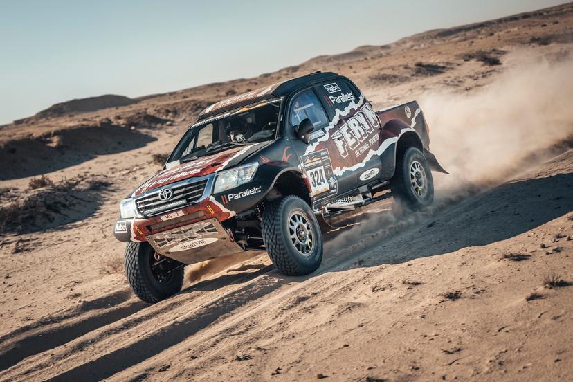 ATTENTION EDITORS - HAND OUT PICTURES - EDITORIAL USE ONLY - MANDATORY CREDIT:  ALESSIO CORRADINI -   Hand out picture released on Tuesday 08 April 2025 by Eric Dupain shows Belgian Koen Wauters pictured during stage four of the Morocco Desert Challenge rally rally race, on Tuesday 08 April 2025.  *** Belga and Belga Editorial Board decline all responsibility regarding the content of this picture. *** PHOTO HAND OUT ALESSIO CORRADINI