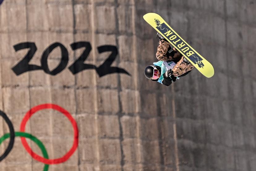Belgian snowboarder Evy Poppe pictured in action during the third run of qualifications of the women's Snowboard Big Air event at the Beijing 2022 Winter Olympics in Beijing, China, Saturday 12 February 2022. The winter Olympics are taking place from 4 February to 20 February 2022. BELGA PHOTO LAURIE DIEFFEMBACQ