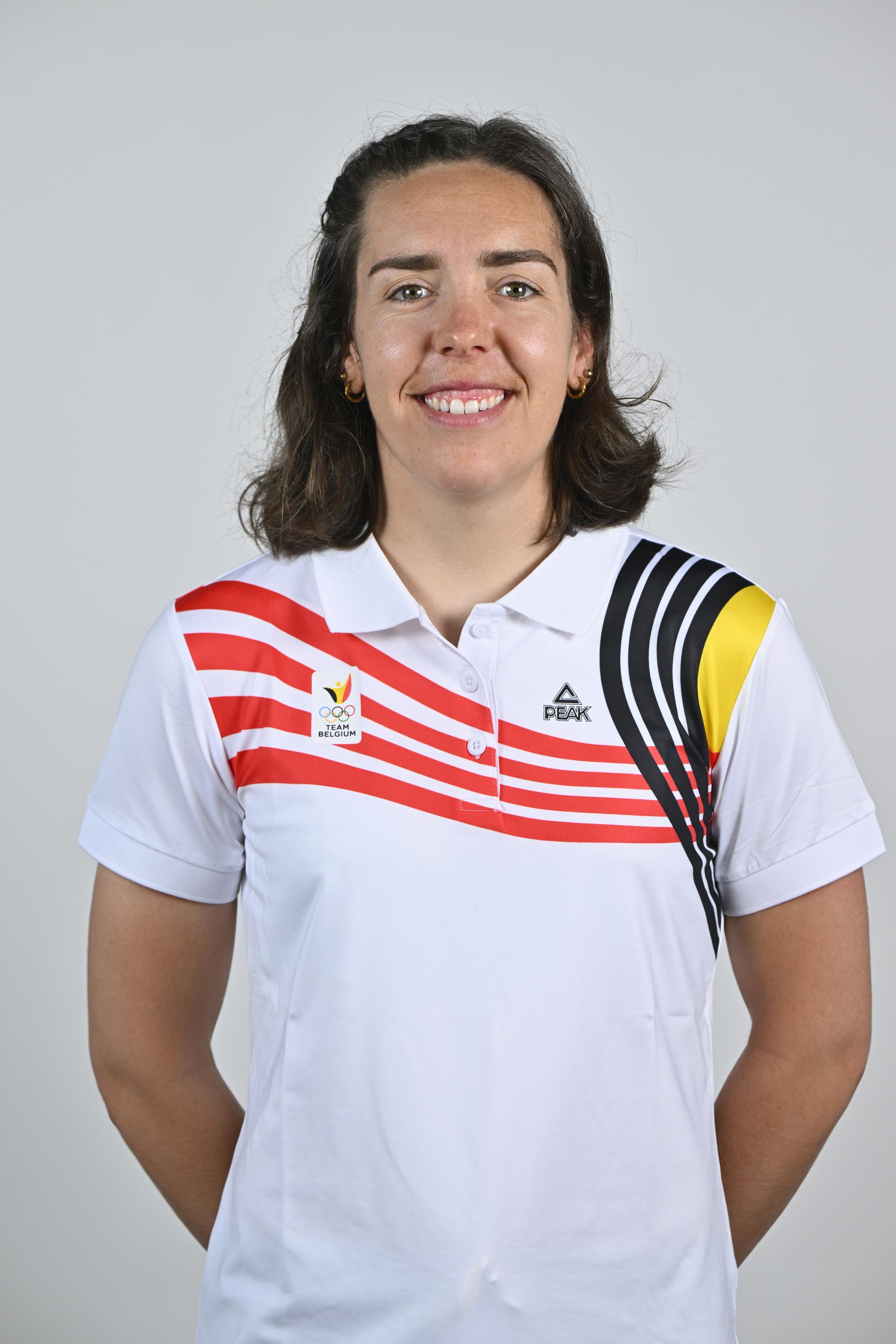 Athlete Lotte Lie poses for the photographer during the annual training camp of Team Belgium (19-25/05), in Rio Maior, Portugal, Friday 23 May 2025. BELGA PHOTO ERIC LALMAND