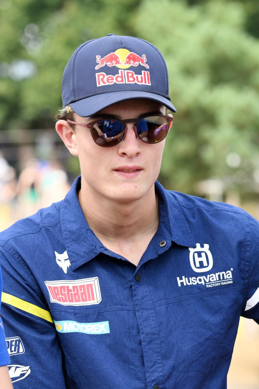 Belgian Lucas Coenen is pictured at the sixth stage (6 of 10) of the the Belgian Championships motocross, at Keiheuvel, in Balen, Thursday 15 August 2024. BELGA PHOTO MAARTEN STRAETEMANS