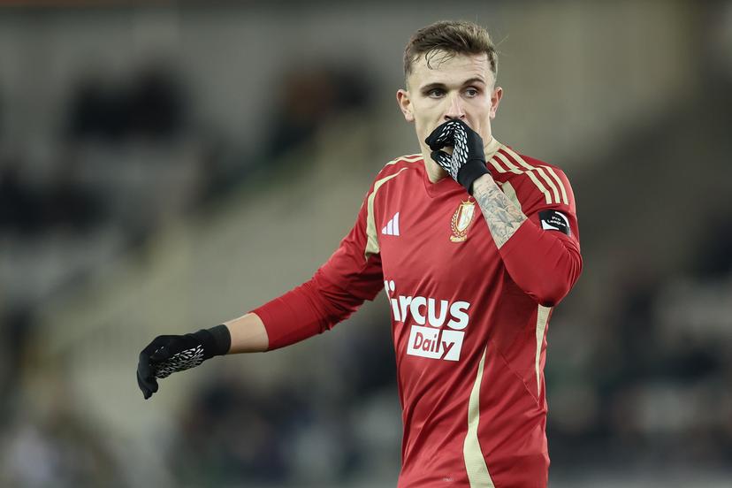 Standard's Dennis Eckert Ayensa pictured during a soccer game between Cercle Brugge KSV and Standard de Liege, Saturday 01 February 2025 in Brugge, on day 24 of the 2024-2025 season of 'Jupiler Pro League' first division of the Belgian championship. BELGA PHOTO BRUNO FAHY