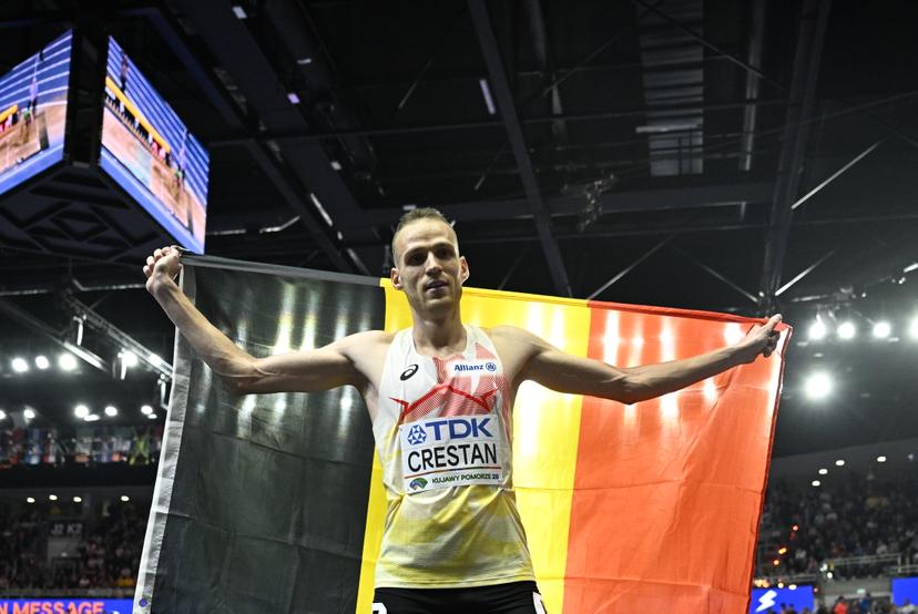Belgian athlete Eliott Crestan and pictured during the third day of the World Athletics Indoor Championship in Torun, Poland on Sunday 22 March 2026. The championships take place from 20 to 22 March. BELGA PHOTO JASPER JACOBS