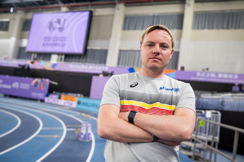 Team leader Tom Du Pan poses for the photographer at the World Athletics Indoor Championships, in Nanjing, China, Thursday 20 March 2025. The championships take place from 21 to 23 March. BELGA PHOTO JASPER JACOBS