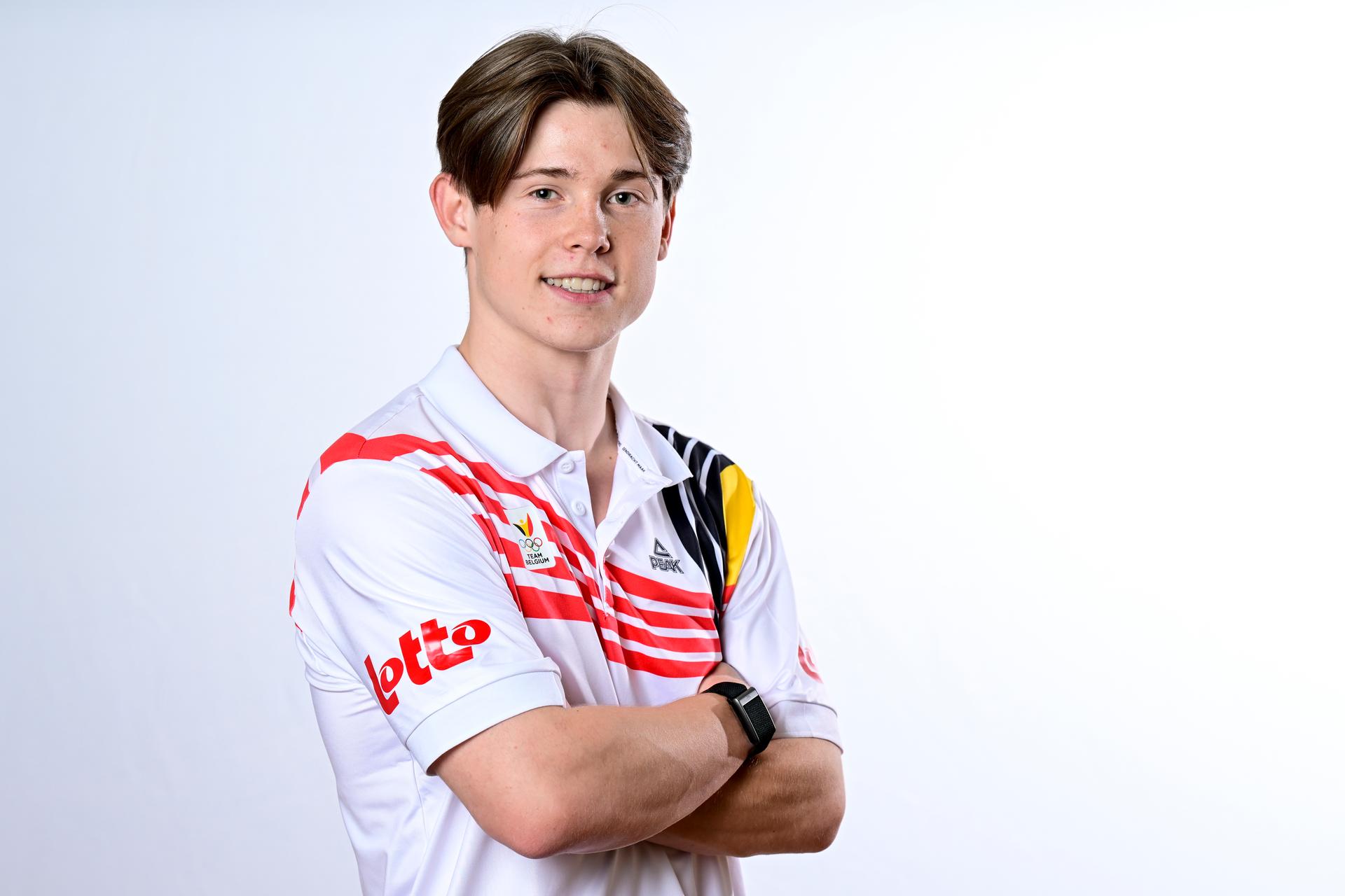 Brent Deklerck pictured during a press conference for the presentation of the Belgian delegation for the World Games in Chengdu, China (07-17/08) on Wednesday 18 June 2025 in Brussels. BELGA PHOTO DIRK WAEM