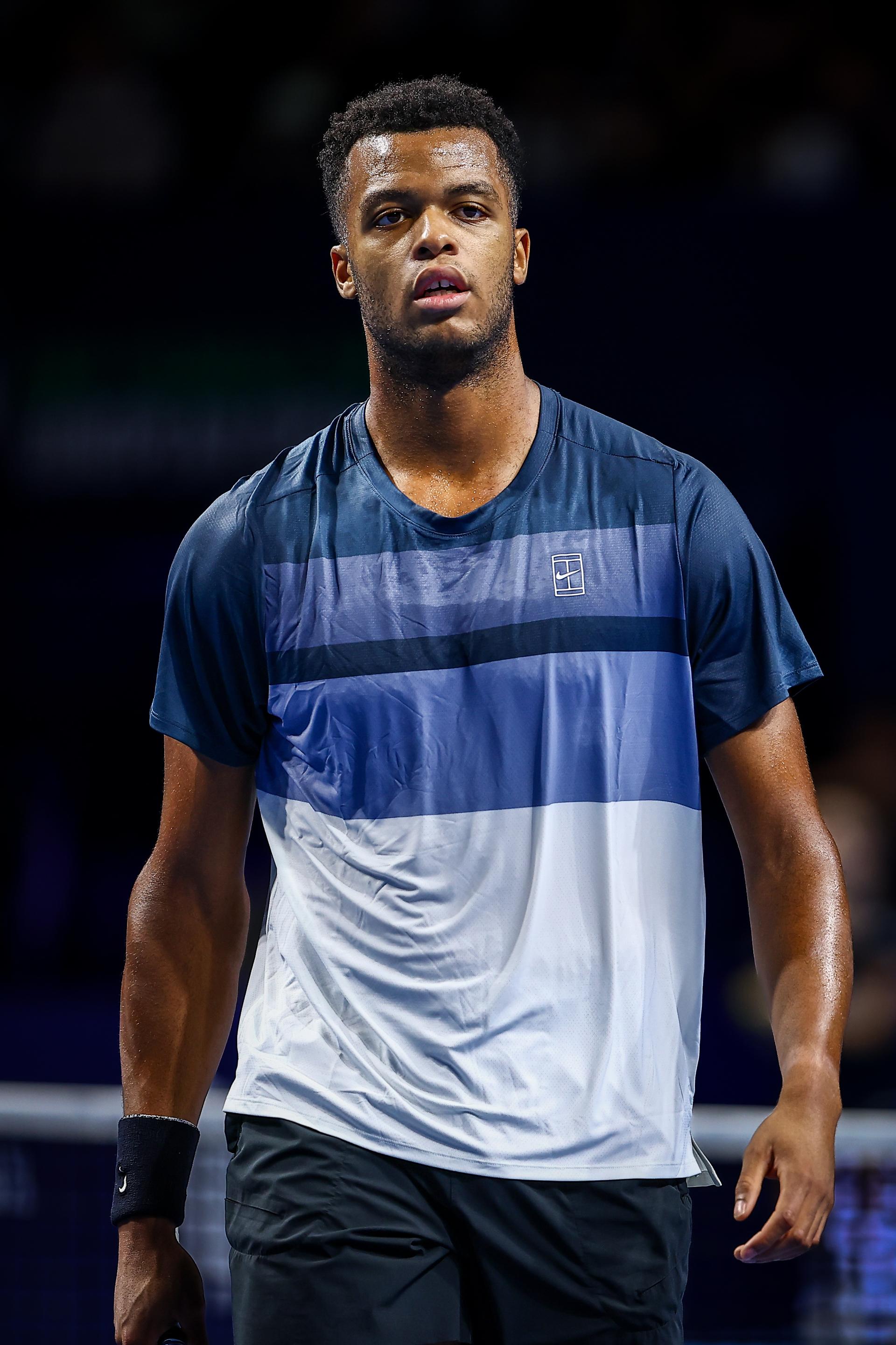 French Giovanni Mpetshi Perricard pictured during the European Open ATP tennis tournament in Brussels, on Friday 17 October 2025. This year's edition of the tournament is taking place from 12 to 19 October 2025. BELGA PHOTO DAVID PINTENS