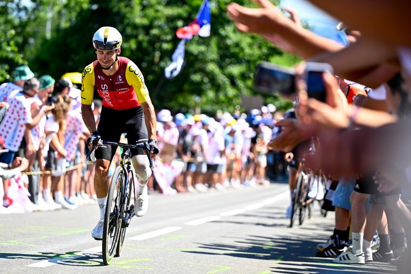 French Bryan Coquard of Cofidis pictured in action during stage seven of the 2025 Tour de France cycling, from Saint-Malo to Mur-de-Bretagne (194 km), on Friday 11 July 2025 in France. The 112th edition of the Tour de France starts on Saturday 5 July in Lille, France, and will finish in Paris, France on the 27th of July. BELGA PHOTO DAVID PINTENS