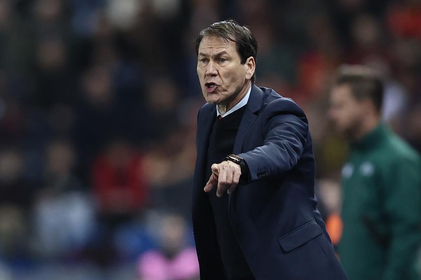 Belgium's head coach Rudi Garcia pictured during a soccer game between Belgian national team the Red Devils and Ukraine, Sunday 23 March 2025 in Genk, the return leg of the Nations League playoff. Ukraine won the first leg 3-1. BELGA PHOTO BRUNO FAHY