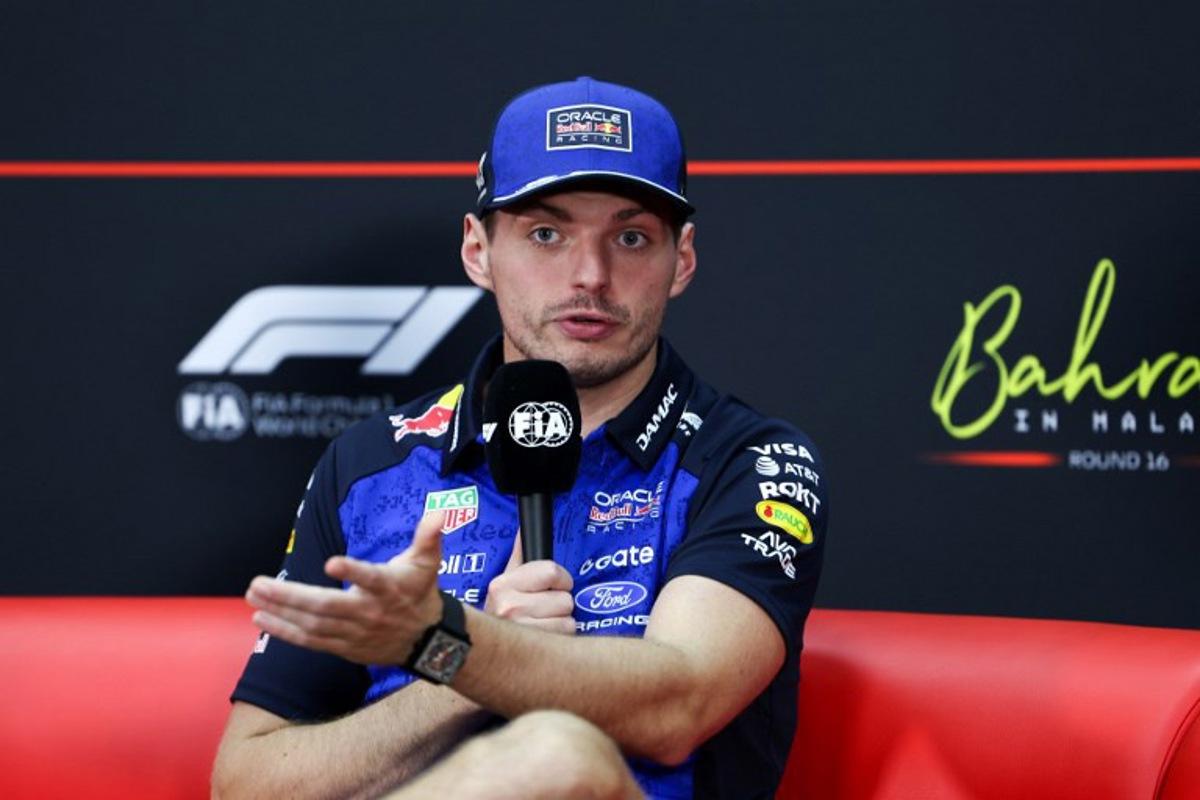 Red Bull Racing's Dutch driver Max Verstappen speaks during a press conference ahead of the Formula One Bahrain Grand Prix at Sepang International Circuit in Sepang on October 1, 2026.  I-HWA CHENG / AFP