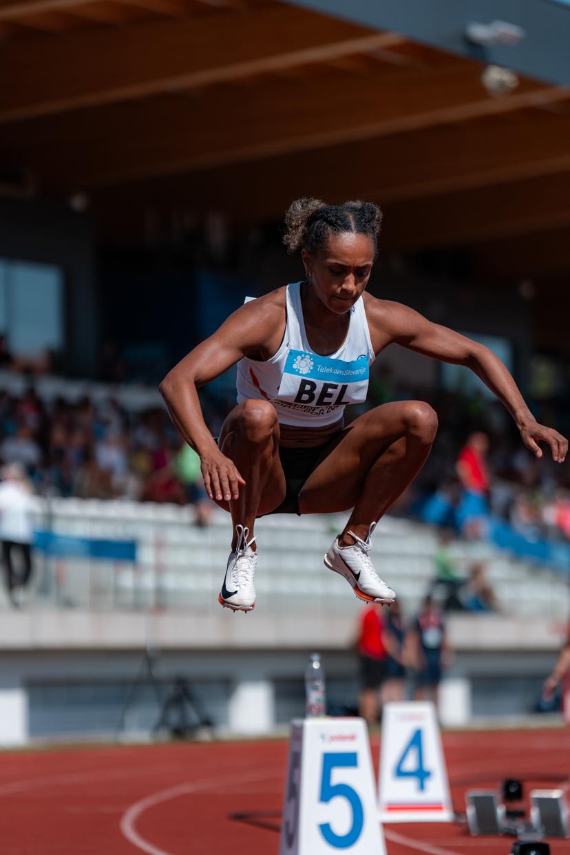 Belgian Naomi Van den Broeck pictured in action during the European Athletics Team Championships, in Maribor, Slovenia, Saturday 28 June 2025. Team Belgium is competing in the second division on 28 and 29 June. BELGA PHOTO CHIARA MONTESANO