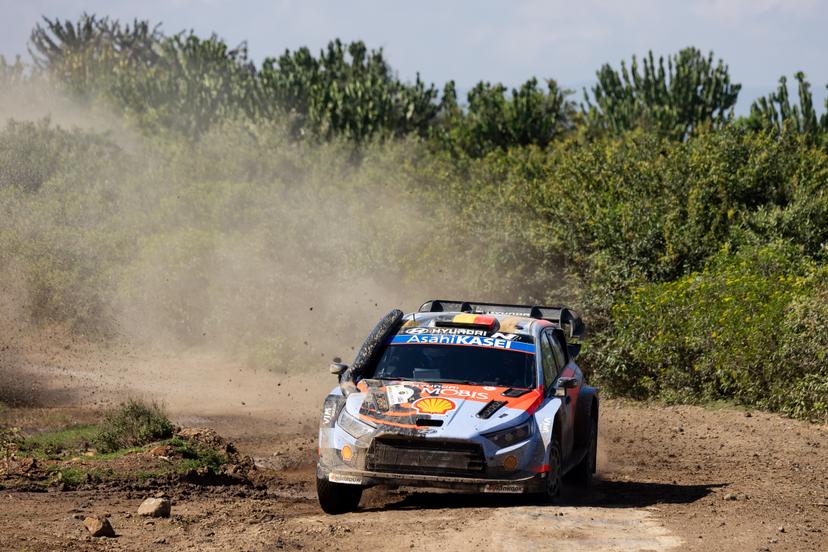 ATTENTION EDITORS - HANDOUT PICTURES - EDITORIAL USE ONLY - MANDATORY CREDIT Hyundai Motorsport    This handout by Hyundai Motorsport show sThierry Neuville and Martijn Wydaeghe during the Shakedown Safari Rally, third stage of WRC 2026 Thursday 12 March 2026 in Naivasha, Kenia.    PHOTO HANDOUT HYUNDAI MOTORSPORT
