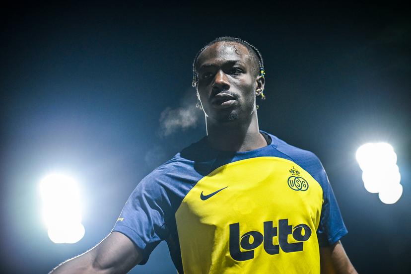 Union's Promise David pictured during a soccer match between Royale Union Saint-Gilloise and KV Mechelen, Saturday 17 January 2026 in Brussels, on day 21 of the 2025-2026 'Jupiler Pro League' first division of the Belgian championship. BELGA PHOTO TOM GOYVAERTS