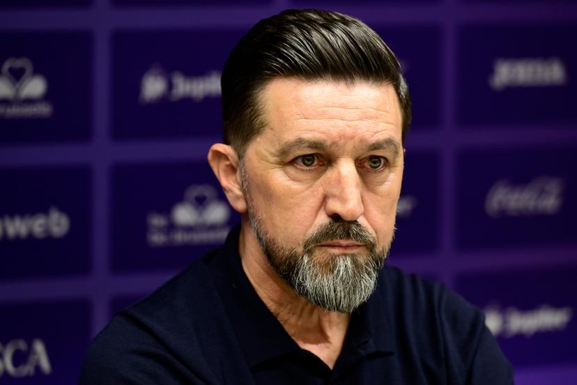 Anderlecht's head coach Besnik Hasi pictured during a press conference of Belgian soccer team RSC Anderlecht to present the new coach, which is also a former coach of the club,  Thursday 20 March 2025, in Brussels. The club announced earlier today the end of the collaboration whith Hubert. BELGA PHOTO DIRK WAEM