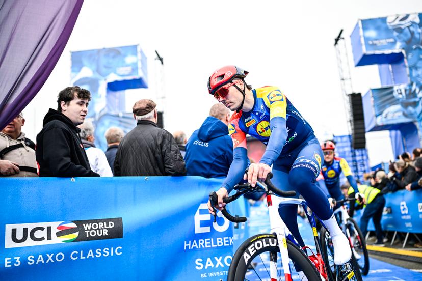 German Max Walscheid of Lidl-Trek pictured at the start of the 'E3 Saxo Bank Classic' one day cycling race, 208,8km from and to Harelbeke, on Friday 27 March 2026. BELGA PHOTO JASPER JACOBS