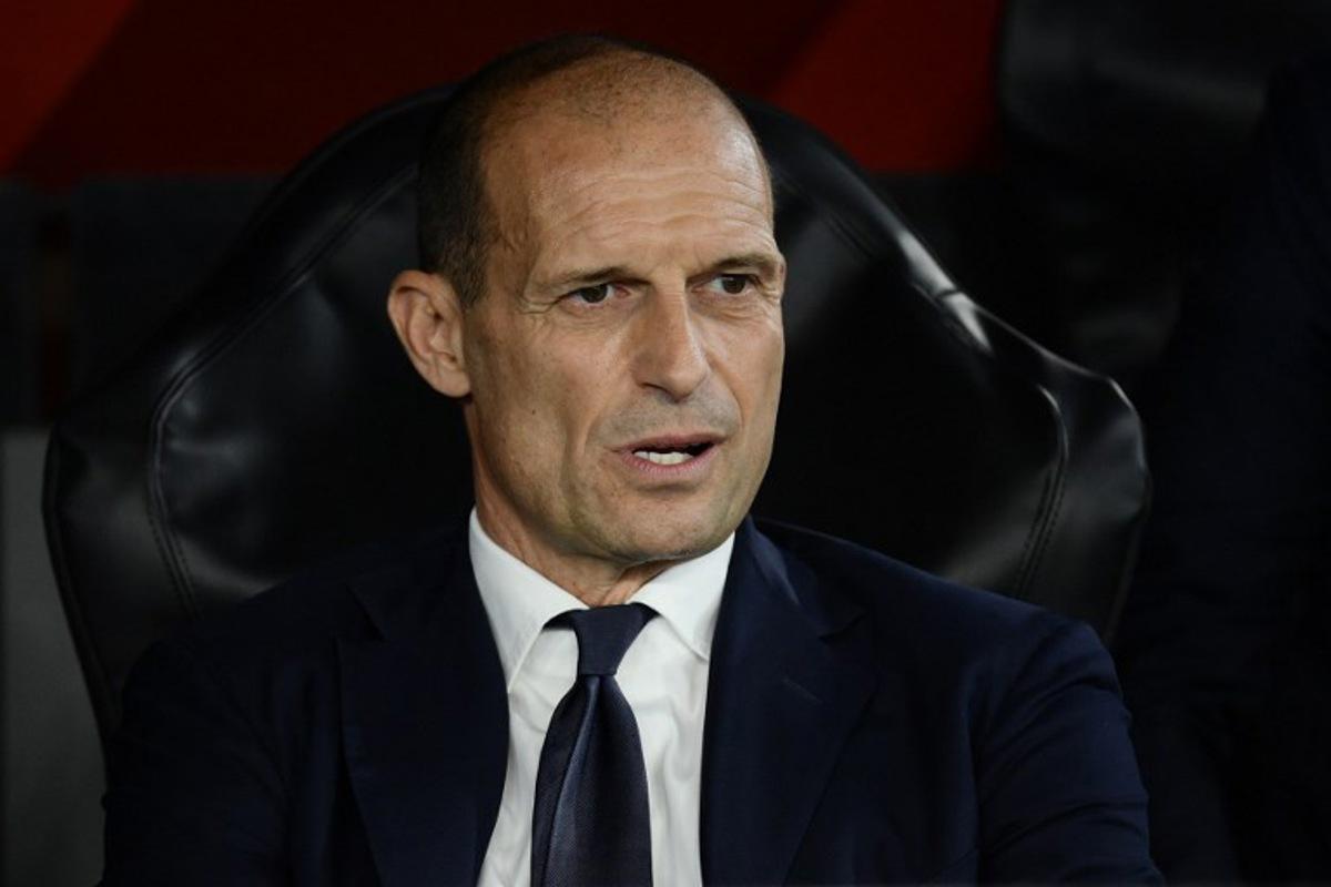 Juventus' Italian coach Massimiliano Allegri looks on prior the Italian Cup Final between Atalanta and Juventus at the Olympic stadium in Rome on May 15, 2024.  Filippo MONTEFORTE / AFP