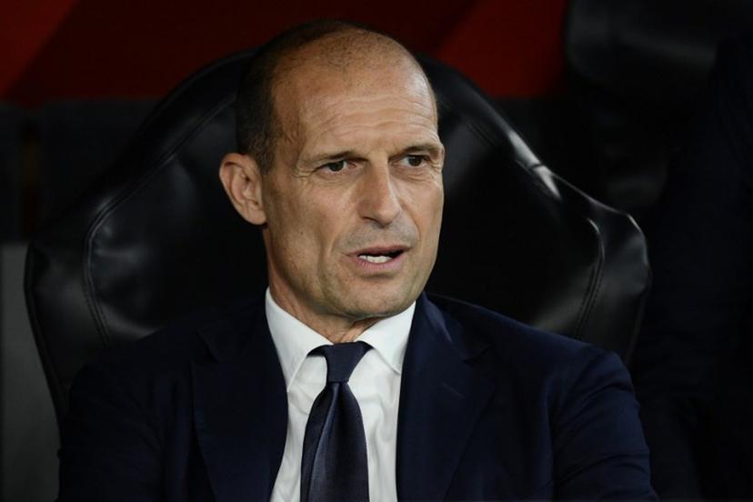 Juventus' Italian coach Massimiliano Allegri looks on prior the Italian Cup Final between Atalanta and Juventus at the Olympic stadium in Rome on May 15, 2024.  Filippo MONTEFORTE / AFP