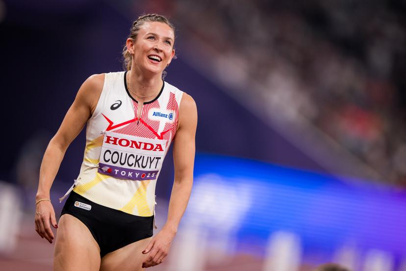 Belgian Paulien Couckuyt pictured in action during the semifinals of the 400m Hurdles women, at the World Athletics Championships in Tokyo, Japan, on Wednesday 17 September 2025.The outdoor Worlds are taking place from 13 to 21 September. BELGA PHOTO JASPER JACOBS