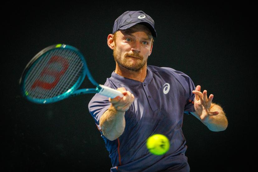 Belgian David Goffin pictured in action during a tennis match between Belgian Goffin and French Bonzi, in the first round of the men's singles at the 'Australian Open' Grand Slam tennis tournament, Monday 13 January 2025 in Melbourne Park, Melbourne, Australia. The 2025 edition of the Australian Grand Slam takes place from January 12th to January 26th. Goffin has lost 1-6, 2-6, 6-7. BELGA PHOTO PATRICK HAMILTON