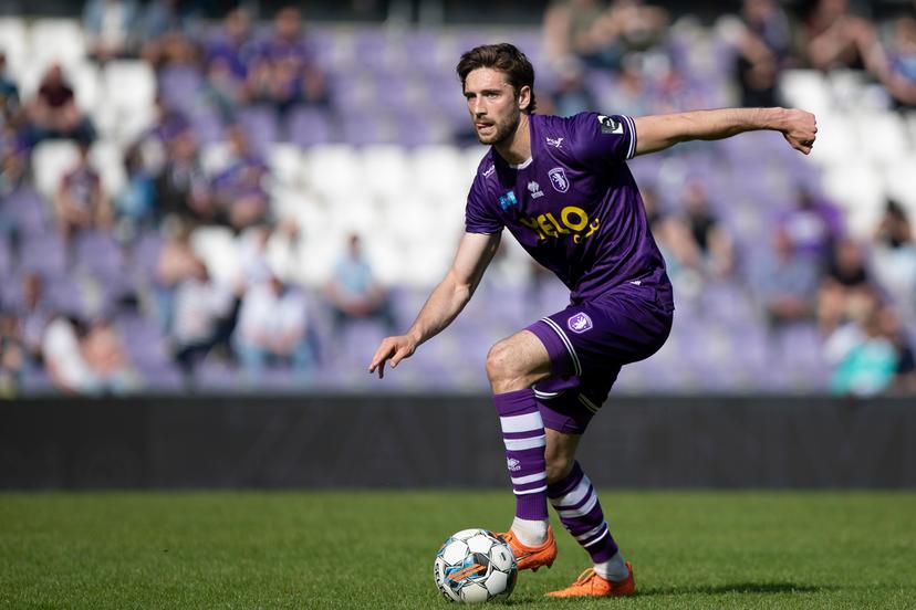 Beerschot's Jan Van den Bergh pictured in action during a soccer match between Beerschot VA and Lierse Kempenzonen, Saturday 13 May 2023 in Antwerp, on day 10 (out of 10) of the Promotion Play-Offs of the 2022-2023 'Challenger Pro League' 1B second division of the Belgian championship. BELGA PHOTO KRISTOF VAN ACCOM