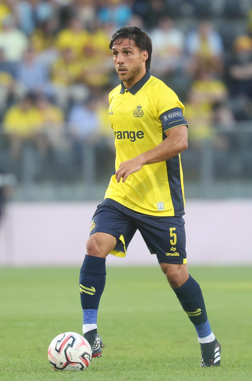 Union's Kevin Mac Allister pictured in action during a soccer game between Belgian Royale Union Saint-Gilloise and Norwegian Bodo/Glimt, Tuesday 04 August 2026 in Oostende, in the first leg of the third qualifying round for the UEFA Champions League. BELGA PHOTO VIRGINIE LEFOUR