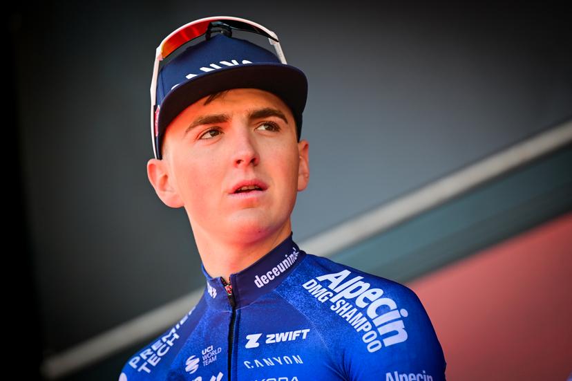 Belgian Emiel Verstrynge of Alpecin-Premier Tech pictured at the start of the men elite 'Amstel Gold Race' one day cycling race, 257,4 km from Maastricht to Valkenburg, The Netherlands, Sunday 19 April 2026. BELGA PHOTO DIRK WAEM