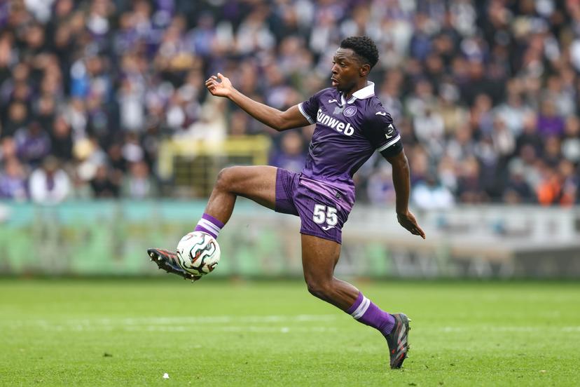 Anderlecht's Marco Kana pictured in action during a soccer match between RSC Anderlecht and Standard de Liege, Sunday 05 October 2025 in Anderlecht, on day 10 of the 2025-2026 'Jupiler Pro League' first division of the Belgian championship. BELGA PHOTO BRUNO FAHY