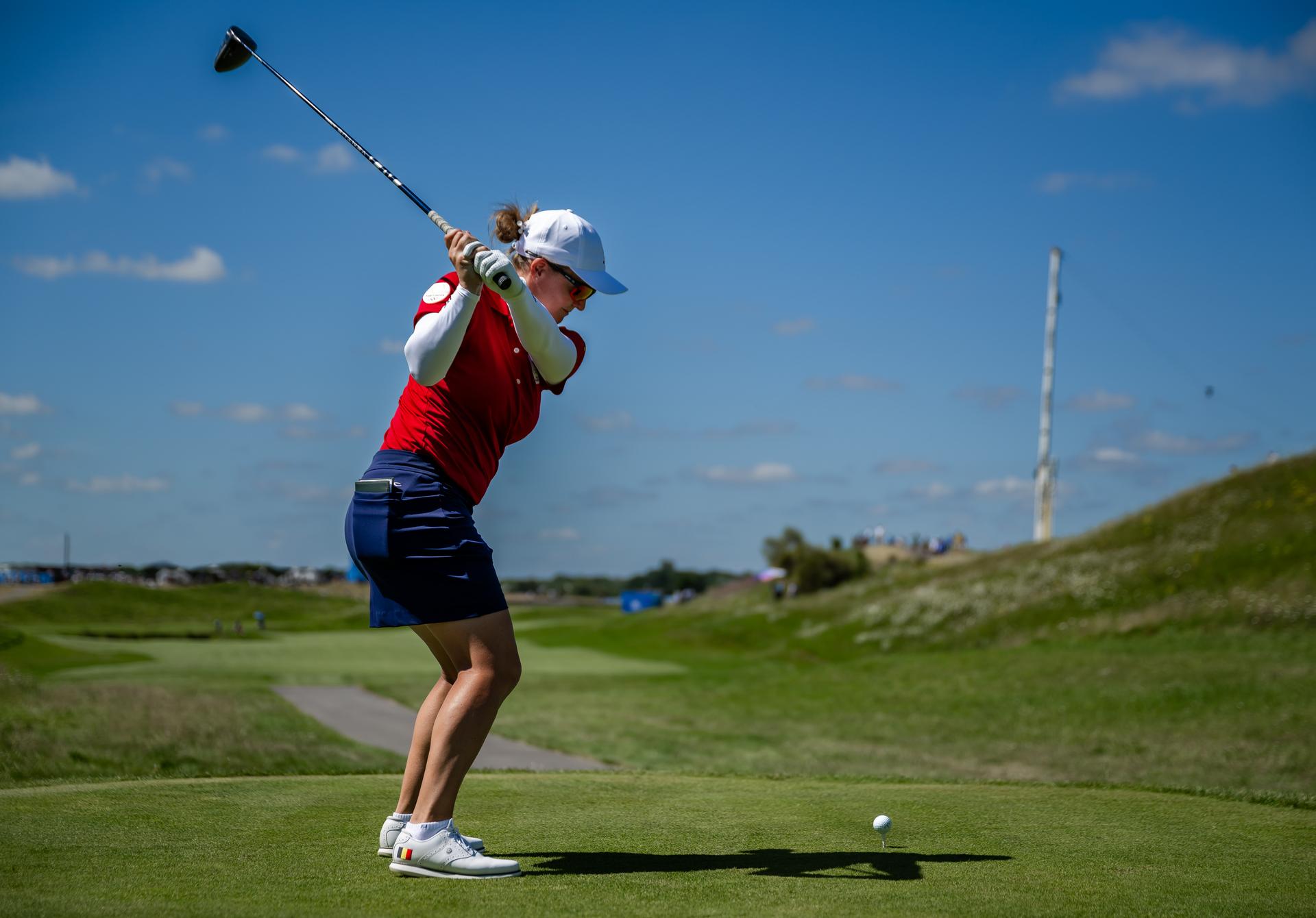 240810 Manon De Roey of Belgium during the final round of the women's individual stroke play golf during day 15 of the Paris 2024 Olympic Games on August 10, 2024 in Paris.  Photo: Petter Arvidson / BILDBYRÅN / kod PA / PA0868 golf olympic games olympics os ol olympiska spel olympiske leker paris 2024 paris-os paris-ol bbeng dam grappa33 BELGIUM ONLY