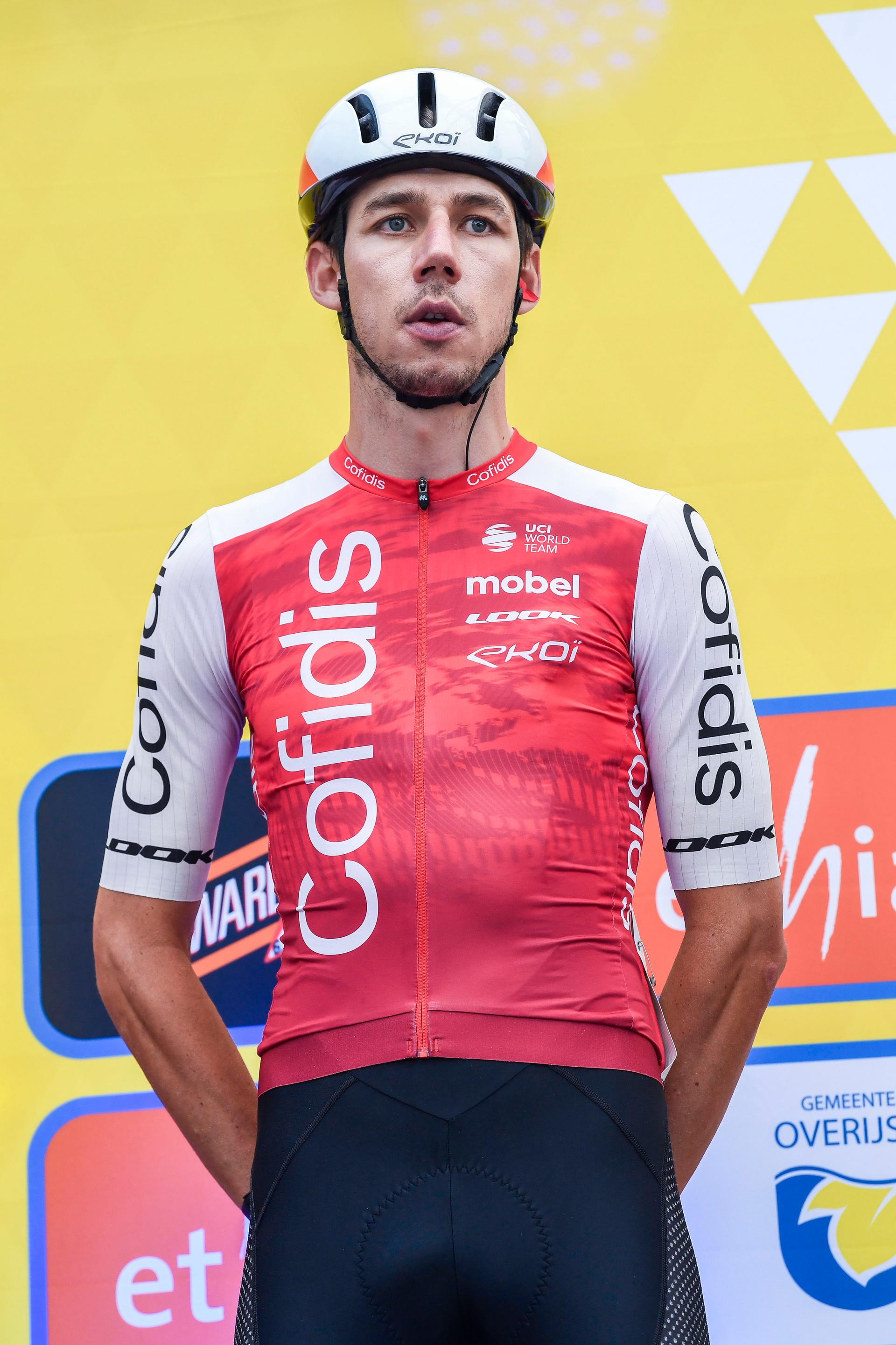 Ludovic Robeet of Cofidis pictured at the start of the 'Druivenkoers' one day cycling race, 206,3 km from and to Overijse, Friday 23 August 2024. BELGA PHOTO MARC GOYVAERTS