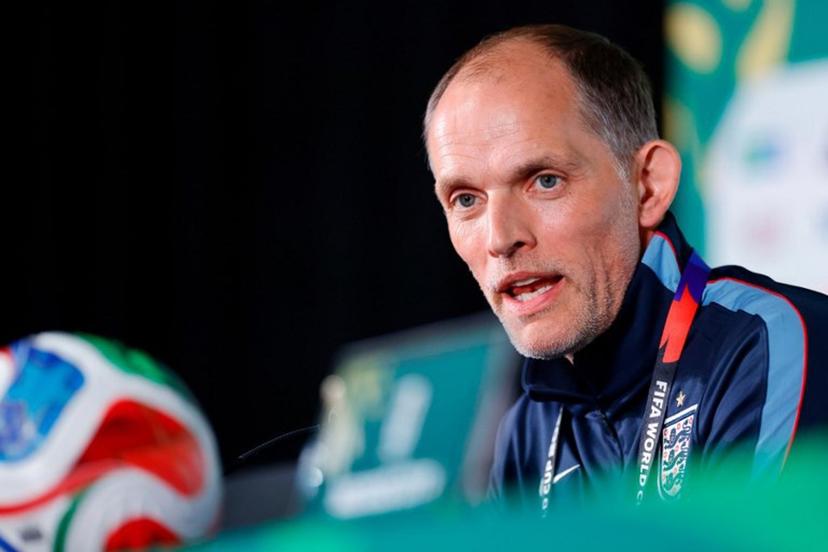 England's German head coach Thomas Tuchel gives a press conference at the Mexico City Stadium in Mexico City on July 4, 2026, on the eve of the 2026 World Cup round of 16 football match between Mexico and England.  Rodrigo Oropeza / AFP
