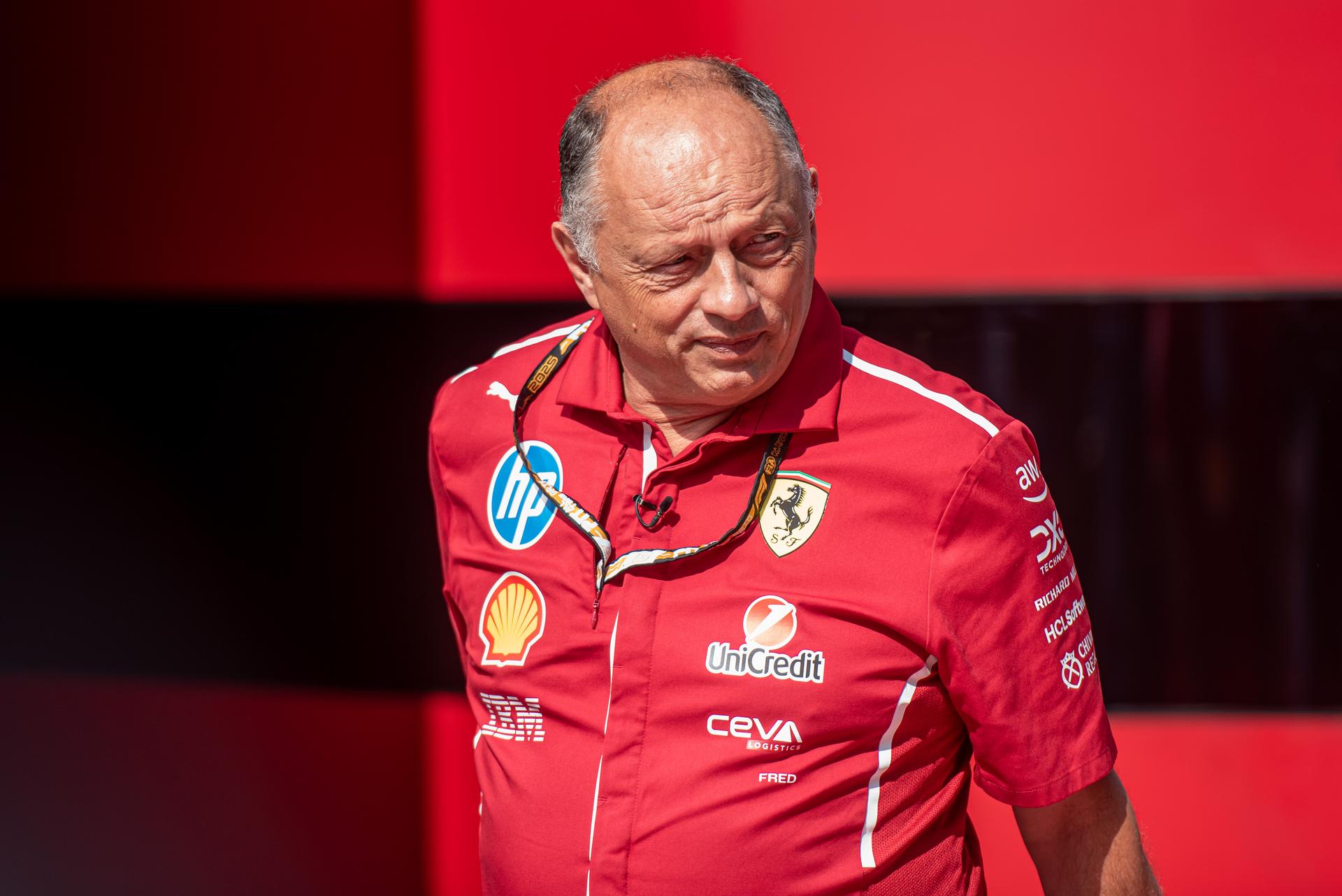 Scuderia Ferrari team principal Frédéric Vasseur is seen ahead of the Grand Prix F1 of Belgium race, in Spa-Francorchamps, Friday 25 July 2025. The Spa-Francorchamps Formula One Grand Prix takes place this weekend, from July 24th to July 27th. BELGA PHOTO JONAS ROOSENS