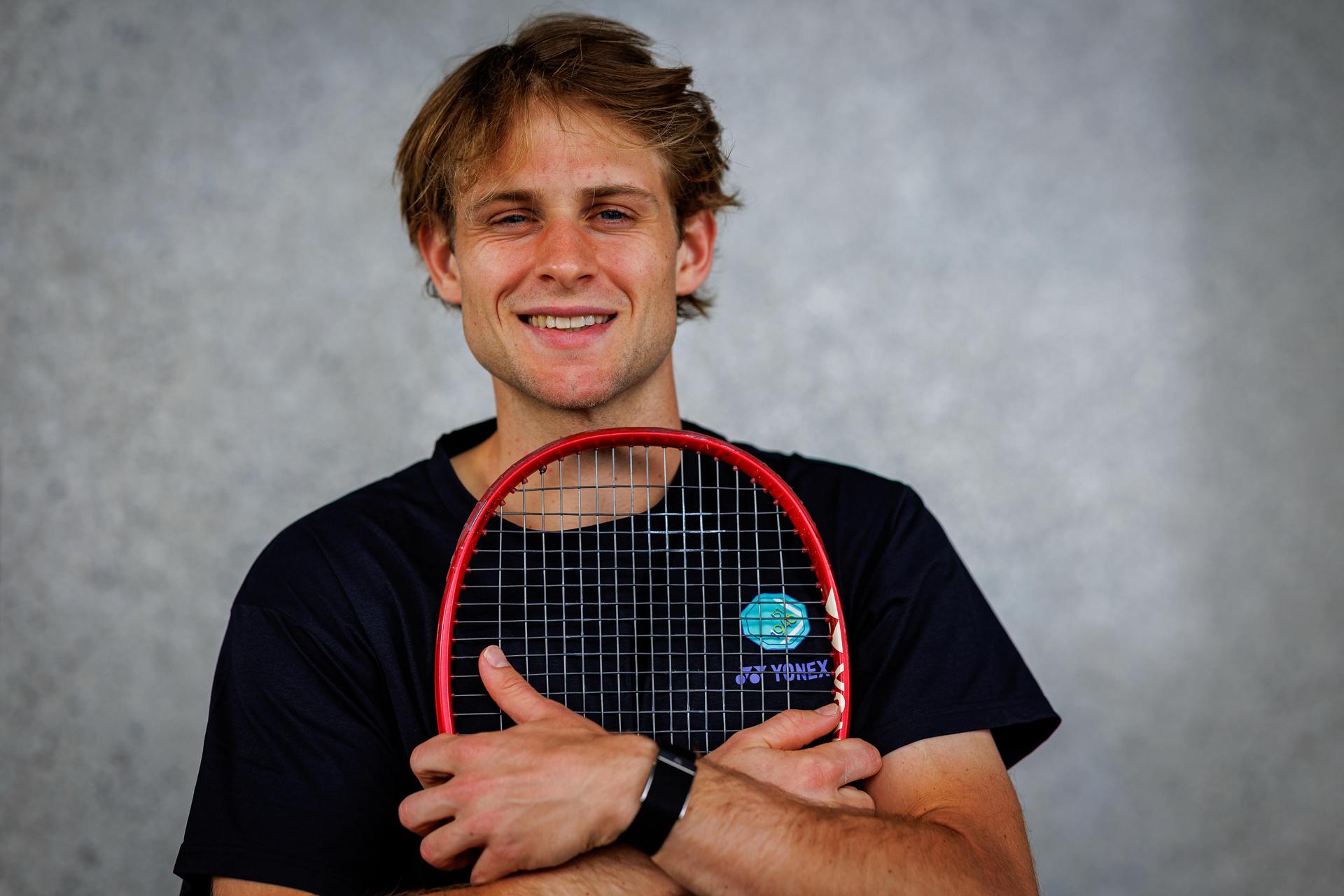 Belgian Zizou Bergs poses for the photographer before the start of the Australian Open tennis tournament in Melbourne, Australia on Friday 16 January 2026.  BELGA PHOTO PATRICK HAMILTON  --- BENELUX ONLY   ---