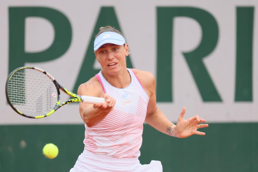 Belgian Yanina Wickmayer pictured in action during a match between Belgian Wickmayer and Belarusian Azarenka in the first round of the Women's Singles at the Roland Garros French Open tennis tournament, in Paris, France, Tuesday 27 May 2025. This year's tournament takes place from 25 May to 08 June. BELGA PHOTO BENOIT DOPPAGNE
