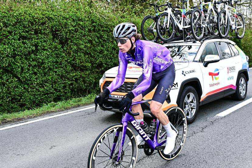 Australian Kelland O'Brien of Team Jayco-AIUIa pictured in action during the 'Ronde van Brugge' men's elite one-day cycling race, 202,9 km from and to Brugge on Wednesday 25 March 2026. BELGA PHOTO MAARTEN STRAETEMANS