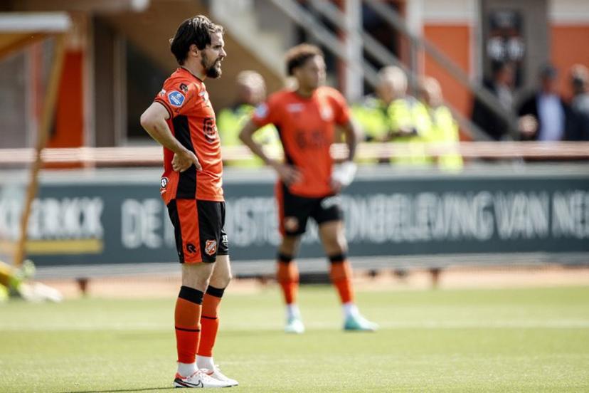 FC Volendam English defender #05 George Cox looks on during the Dutch Eredivisie football match between FC Volendam and Ajax at the Kras stadium, in Volendam on May 5, 2024.  Bart Stoutjesdijk / ANP / AFP