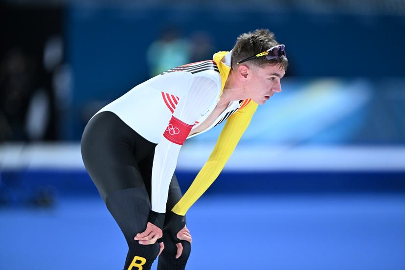 Belgian speed skater Bart Swings pictured in action at the Men's 5000m speed skating race at the Milano Cortina 2026 Olympic Winter Games, on Sunday 08 February 2026 in Milan, Italy. The XXV Winter Olympics take place from 6 to 22 February 2026 in Italy. BELGA PHOTO JASPER JACOBS