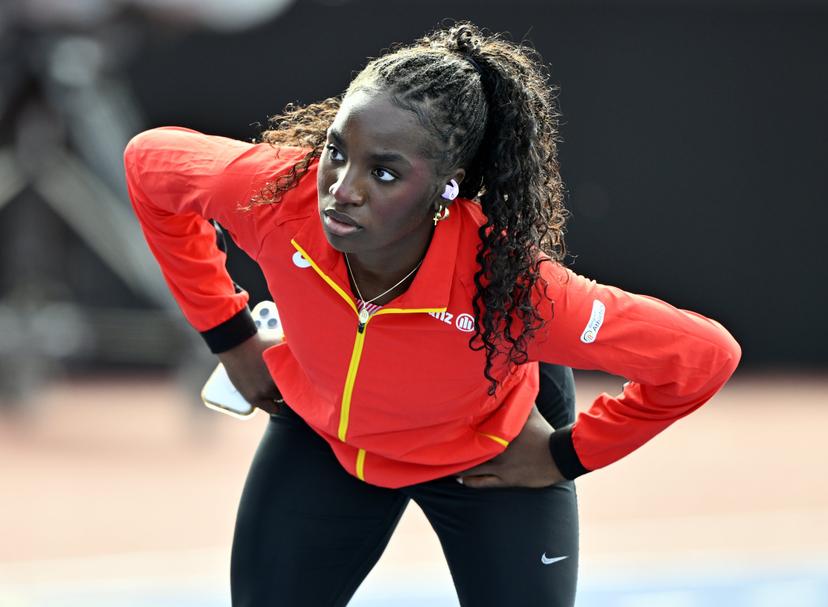 Belgian Yanla Ndjip-Nyemeck pictured during a training session in preparation of the European Athletics Championships (August 10�18), in Birmingham, United Kingdom, on Sunday 09 August 2026. BELGA PHOTO ERIC LALMAND