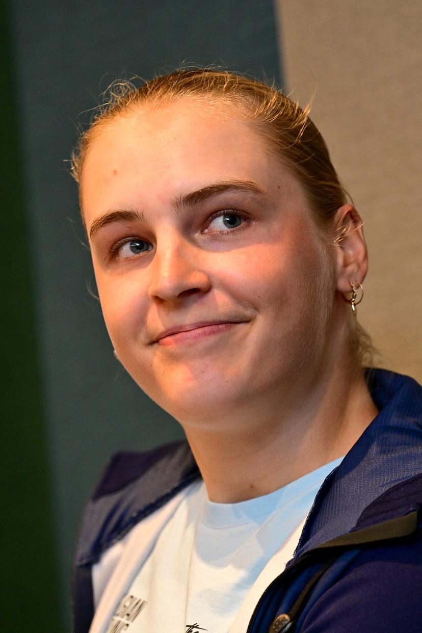 Belgian Marthe Goossens pictured during a press conference before the cycling road World Championship, in Kigali, Rwanda, Friday 19 September 2025. The road world championships are taking place from 21 to 28 September. BELGA PHOTO DIRK WAEM