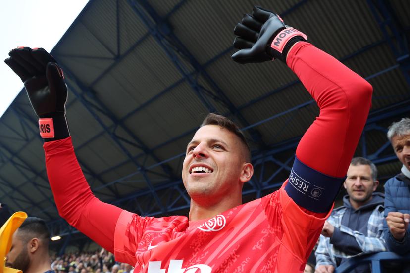 the celebration of Royale Union Saint-Gilloise supporters and players, Sunday 25 May 2025 in Brussels, after winning the 2024-2025 'Jupiler Pro League' first division of the Belgian championship. Union defeated KAA Gent 3-1. BELGA PHOTO VIRGINIE LEFOUR