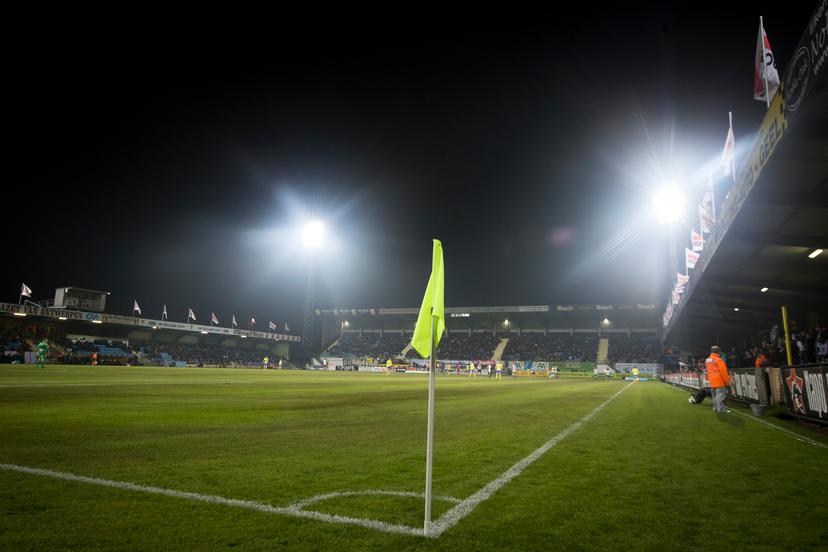 20141129 - WESTERLO, BELGIUM: Illustration picture shows KVC Westerlo's stadium 'Kuipje' during the Jupiler Pro League match between Westerlo and Sporting Charleroi, in Westerlo, Saturday 29 November 2014, on the seventeenth day of the Belgian soccer championship. BELGA PHOTO KRISTOF VAN ACCOM