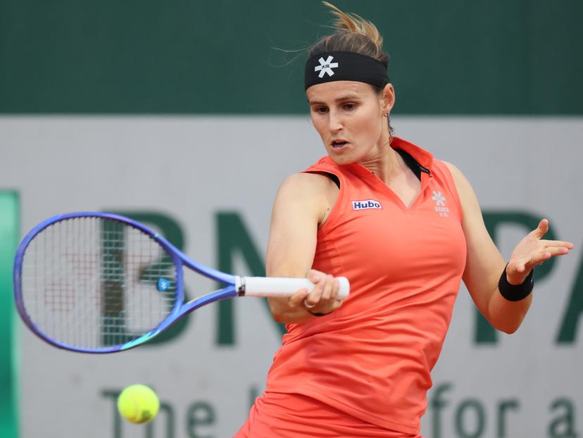 Belgian Greet Minnen pictured in action during a match between US Dolehide and Belgian Minnen in the first round of the Women's Singles at the Roland Garros French Open tennis tournament, in Paris, France, Monday 26 May 2025. This year's tournament takes place from 25 May to 08 June. BELGA PHOTO BENOIT DOPPAGNE