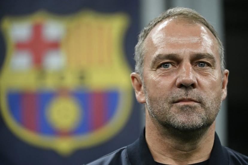 Barcelona's German coach Hans-Dieter Flick looks on before the start of the UEFA Champions League semi-final second leg football match between Inter Milan and FC Barcelona at the San Siro stadium in Milan on May 6, 2025.  PIERO CRUCIATTI / AFP