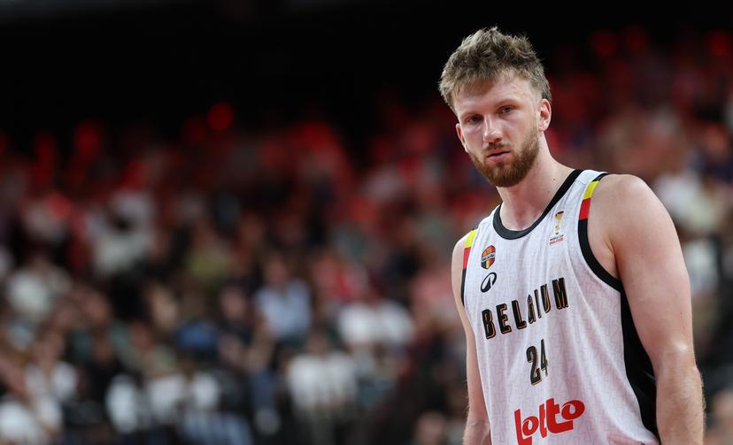 Belgium's Andy van Vliet pictured during a basketball match between Belgian national team Belgian Lions and France, Friday 03 July 2026 in Antwerp, qualifier 5/6 for the men's 2027 FIBA World Championships. BELGA PHOTO VIRGINIE LEFOUR
