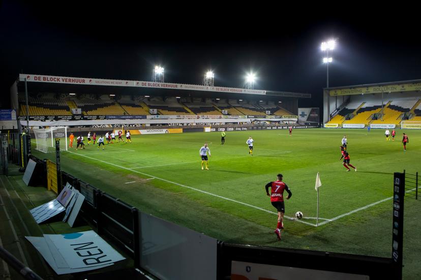 Illustration picture shows the Daknam stadium during a friendly soccer match between SC Lokeren-Temse and RFC Seraing, Friday 15 January 2021 in Lokeren. BELGA PHOTO KRISTOF VAN ACCOM