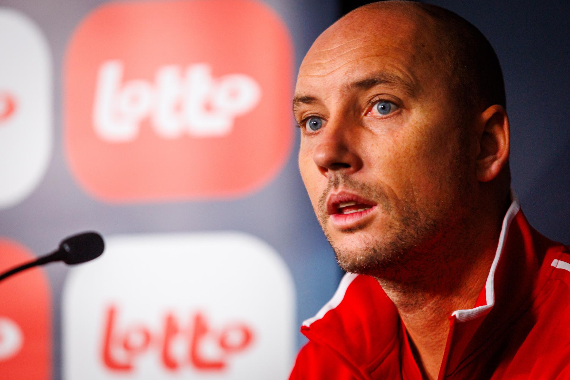Belgium Davis Cup captain Steve Darcis pictured duringa a pre-draw press conference of the Belgian team, Thursday 11 September 2025, in Ken Rosewall Arena, Sydney, Australia. Belgium will compete this weekend in the second round of the Davis Cup qualifiers against Australia. BELGA PHOTO PATRICK HAMILTON