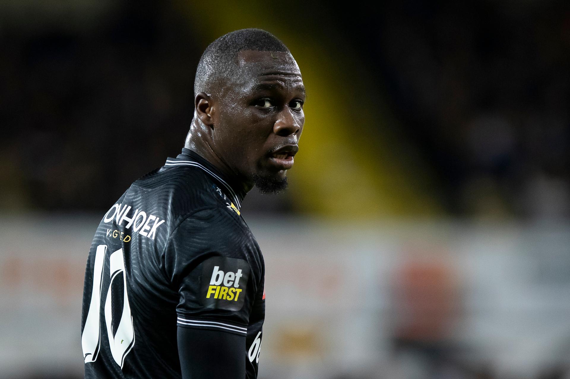 Lokeren's Mohamed Soumare pictured during a soccer match between Lokeren-Temse and RFC Seraing , Sunday 20 October 2024 in Lokeren, on day 8 of the 2024-2025 'Challenger Pro League' 1B second division of the Belgian championship. BELGA PHOTO KRISTOF VAN ACCOM